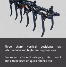 Features Bison Shank Style Cultivators
