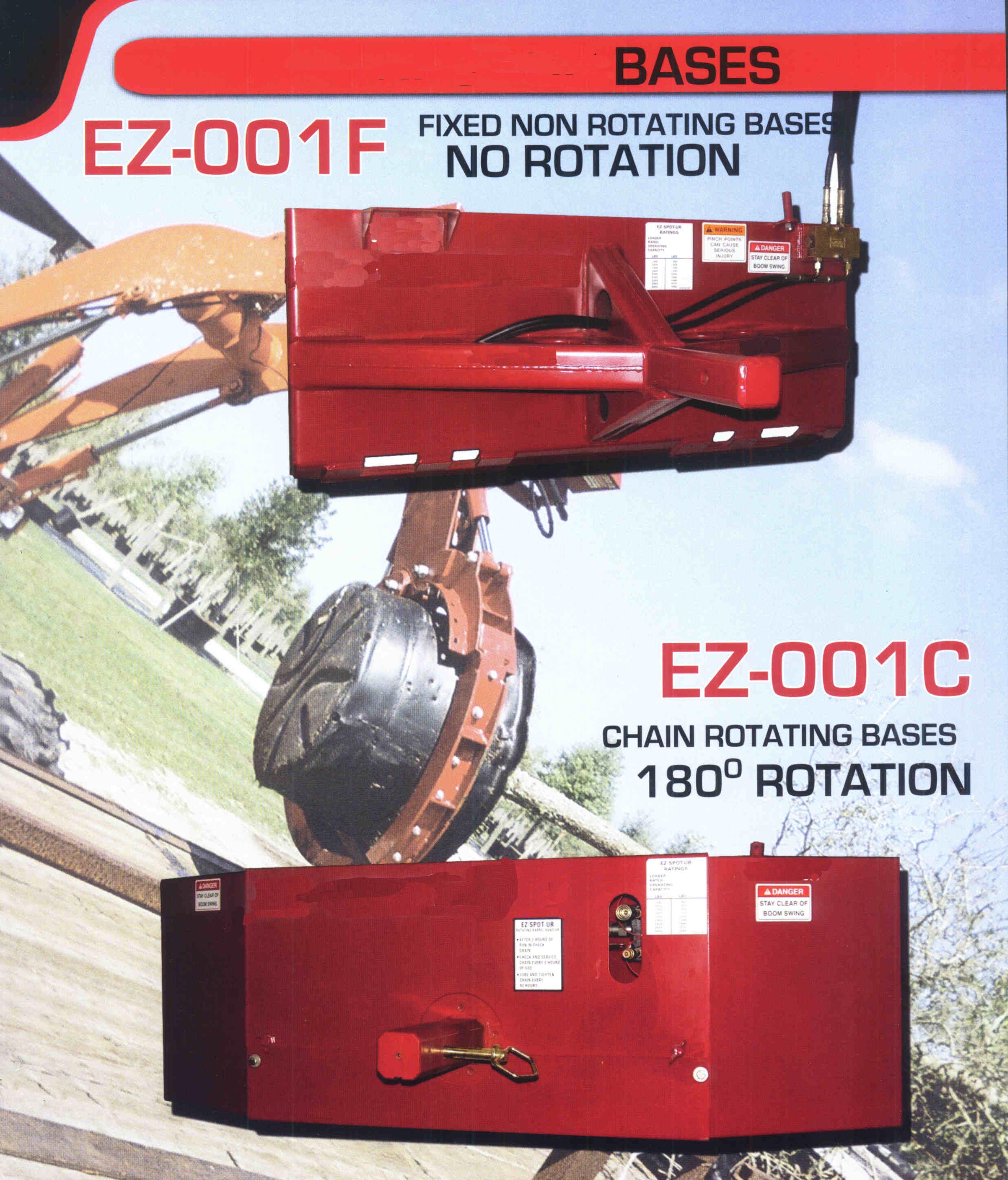 Fixed Non-Rotating Base Plate, and Chain Rotating Base Plate - Rotates 180 degrees