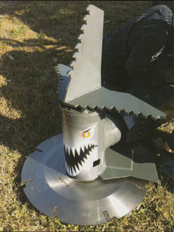 Land Shark Tree Cutter With Saw Blade In Horizontal Position