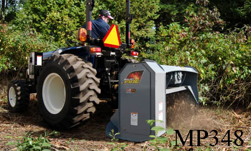 Three Point Hitch Mount, PTO Powered Brush Mulcher 25 To 50 HP Tractors