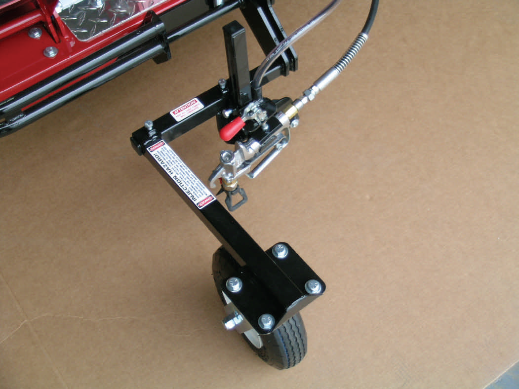 Front Swivel Caster Follows Ground Contours