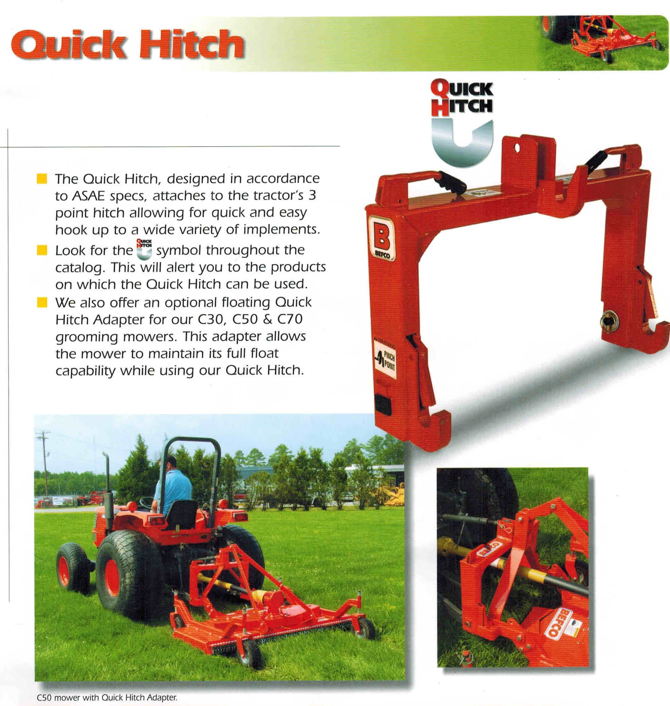 Features Befco Quick Hitches