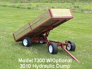 4 Wheel Wagon In Dump Position (Optional 3010 Dump Kit Required)