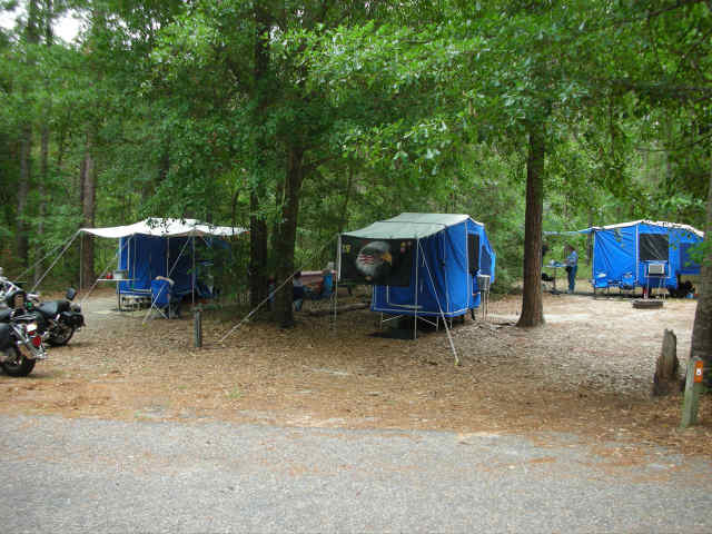 Campers Set Up In Use