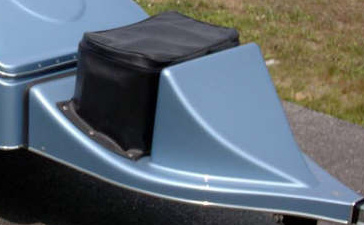 Black Naugahyde Snap-On Cooler Cover For Open Cooler Packages