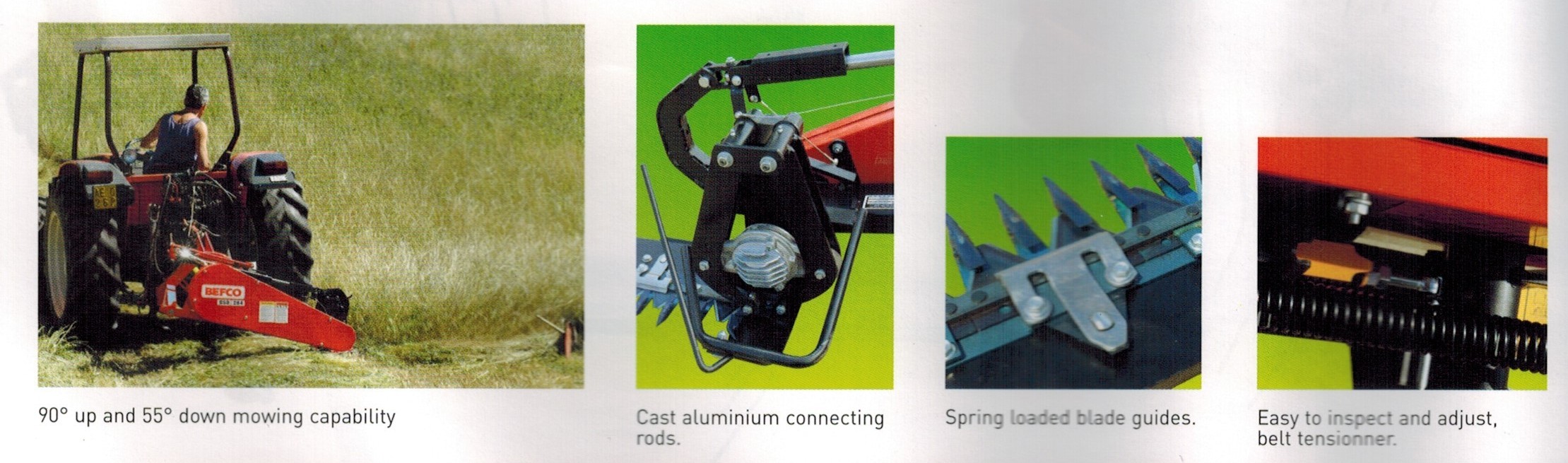 Tractor Mounted Sickle Bar Mowers With Hydraulic Lift Standard