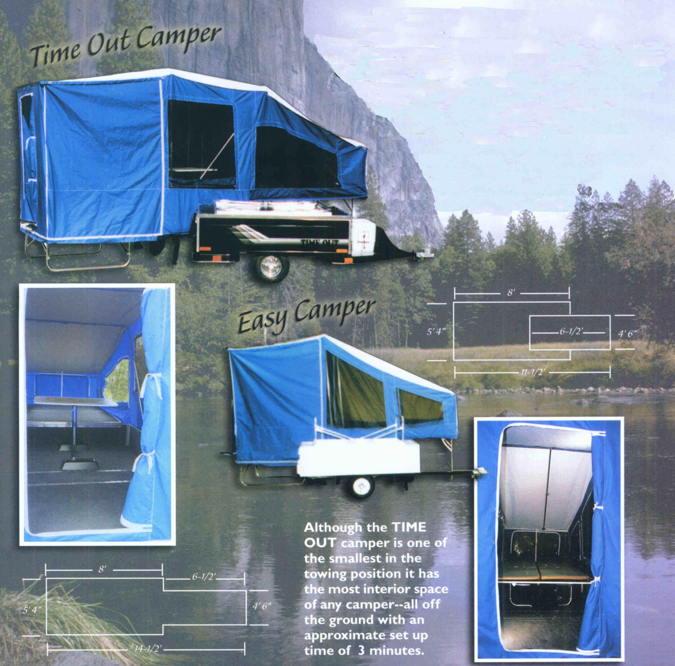 The Timeout And Easy Camper Motorcycle Pullable Camping Trailers
